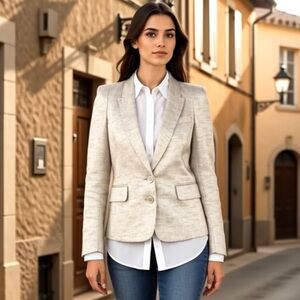 NWT. Juicy Couture silver metallic blazer jacket.